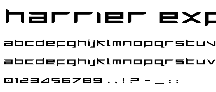 Harrier Expanded font